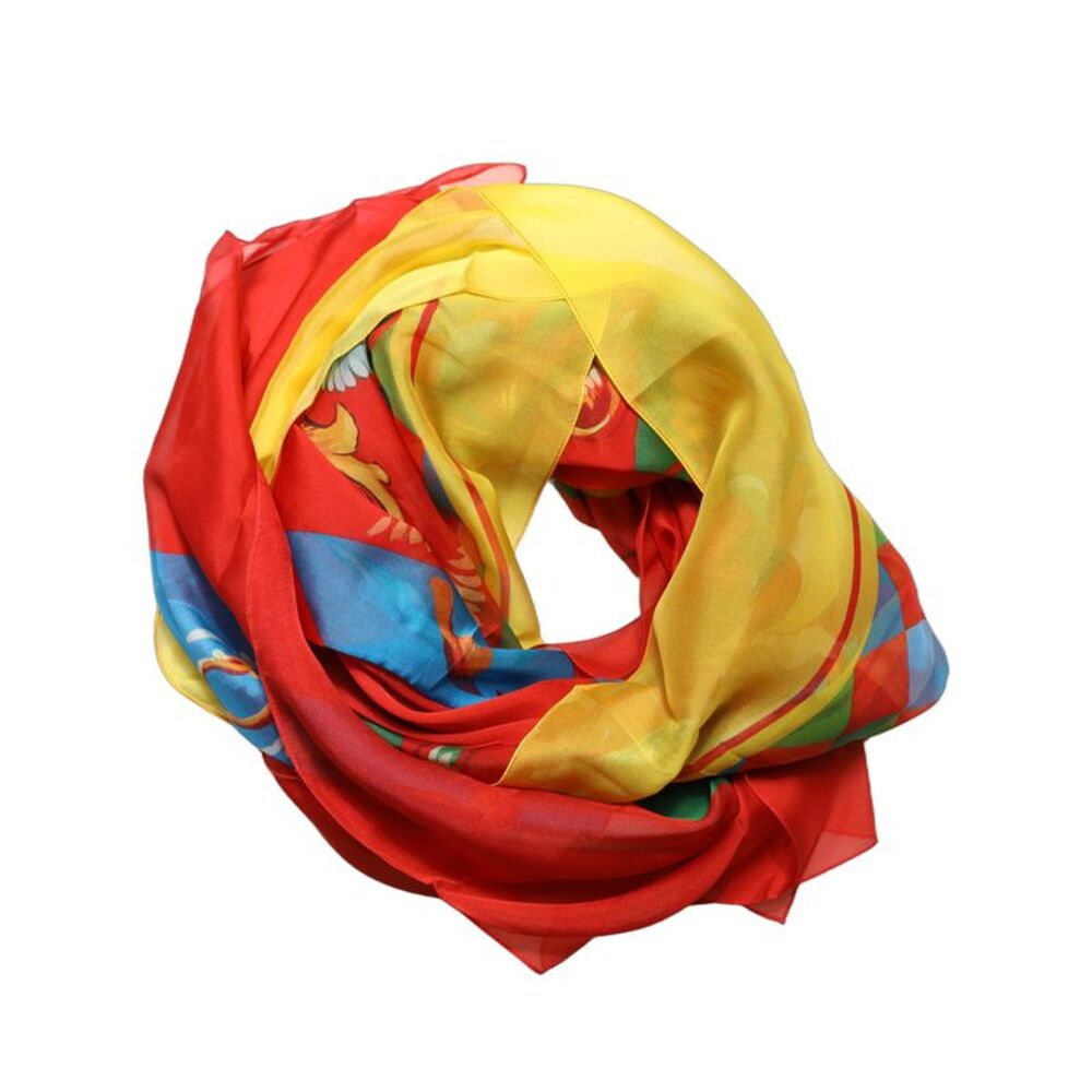 Dolce & Gabbana Multicolor Silk Printed Square Foulard Women's Scarf
